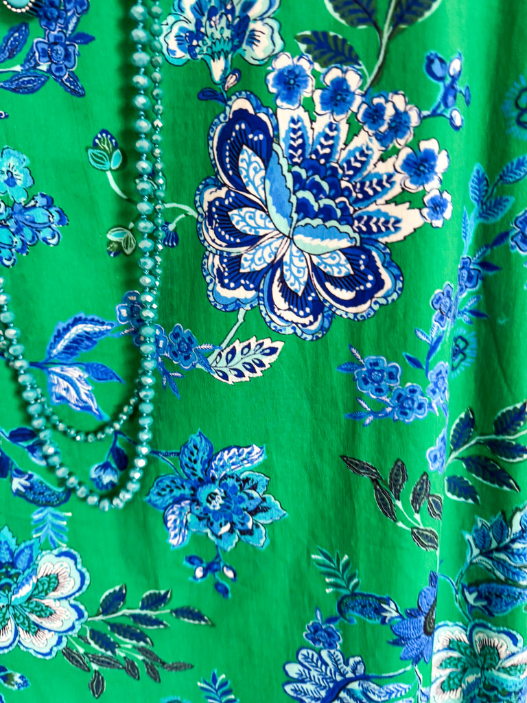 Sweetheart Season Dress - Green - 100% COTTON