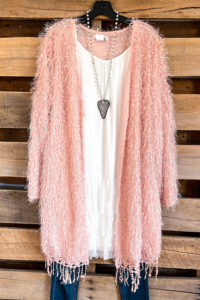 AHB EXCLUSIVE: When In Love Cardigan - Pink