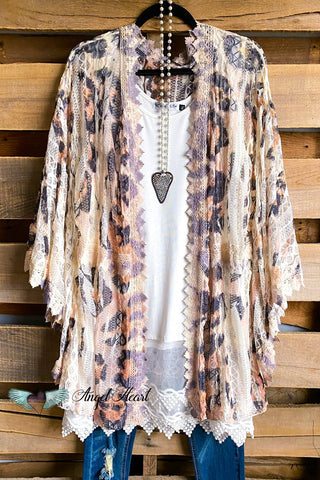 Jungle Leopard Kimono - Br-brown