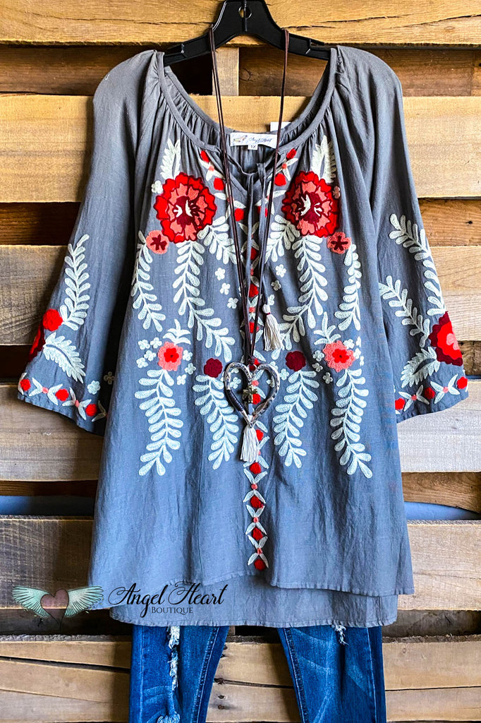 AHB EXCLUSIVE: Gorgeous Love Top - Grey - SALE