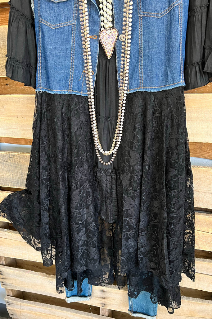 AHB EXCLUSIVE: All The While Vest  - Denim Black - 100% COTTON