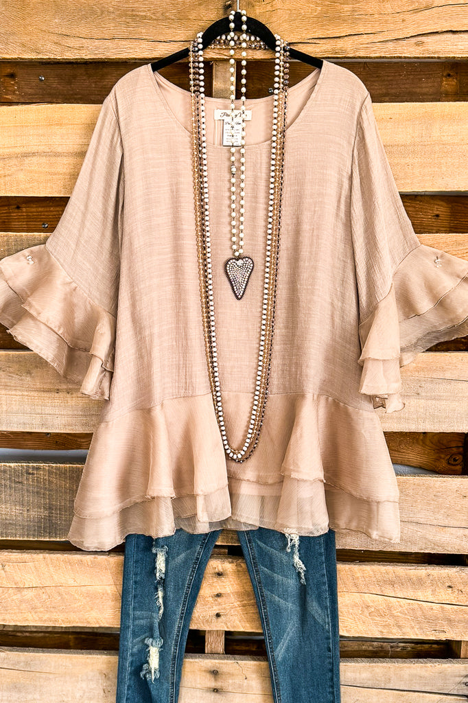 Pursuit Of Love Tunic - Taupe