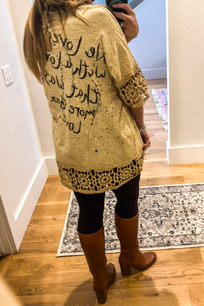 PRE ORDER : Free Spirit Love Cotton Oversized Tunic – 100% Cotton - Made in USA