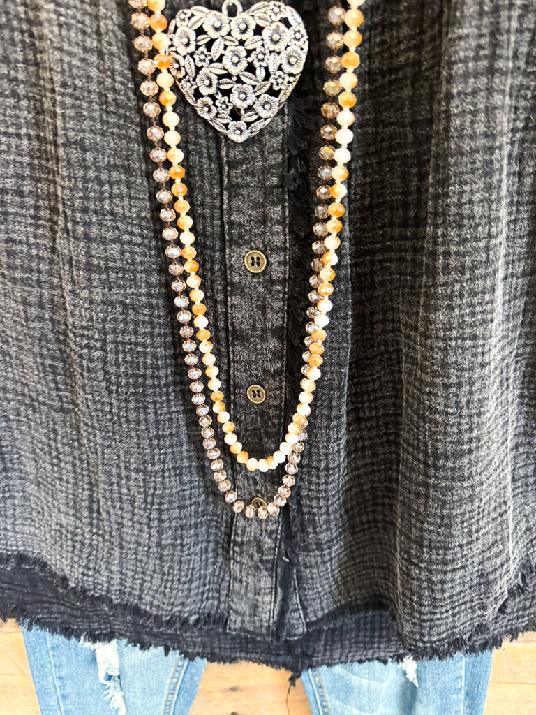 Loving Simple Tunic - 100% Cotton - Black