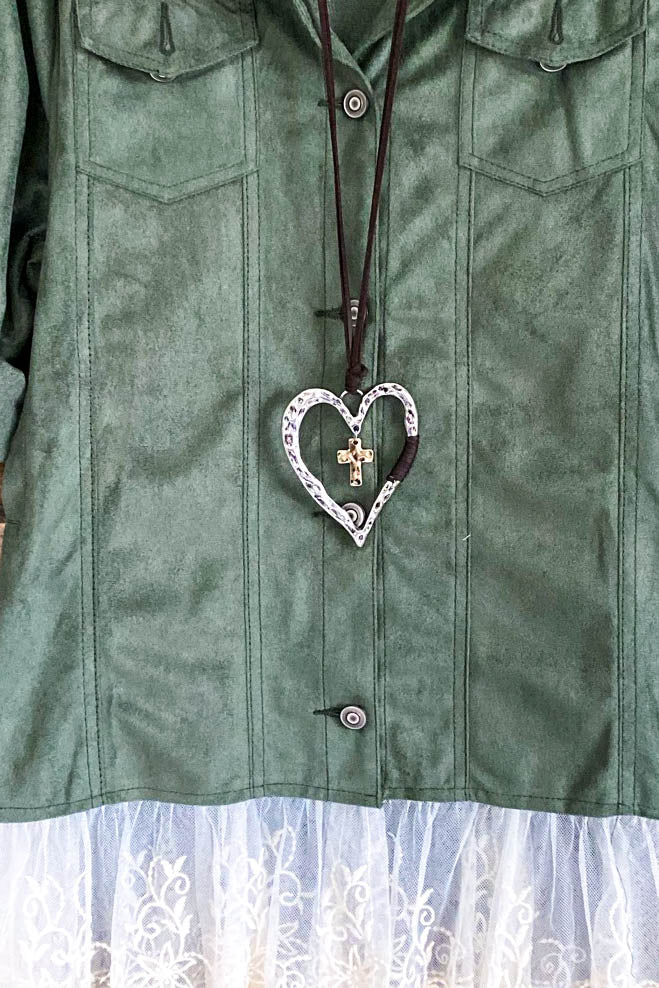 Sundance Suede Button Up - Olive