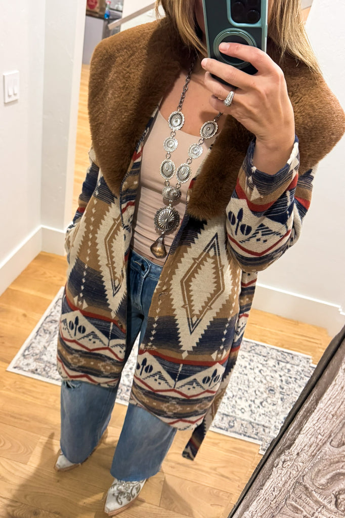 Frontier Ridge Fur Collar Jacket - Navy