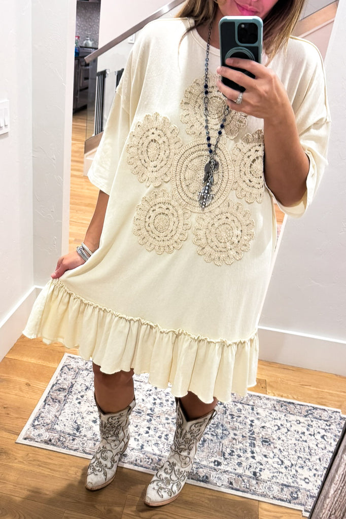 Saving Grace Oversized Dress - Natural - Cotton Blend