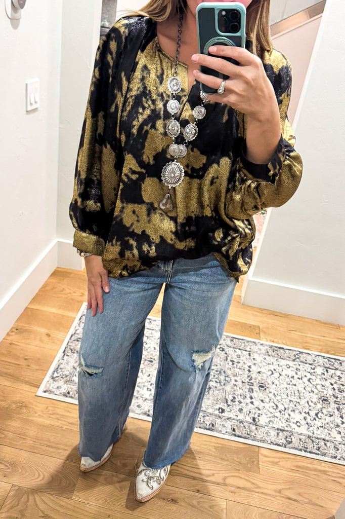 Shining Dawn Blouse - Gold