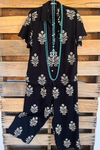 Birds Of A Feather Kimono - Black - 100% COTTON