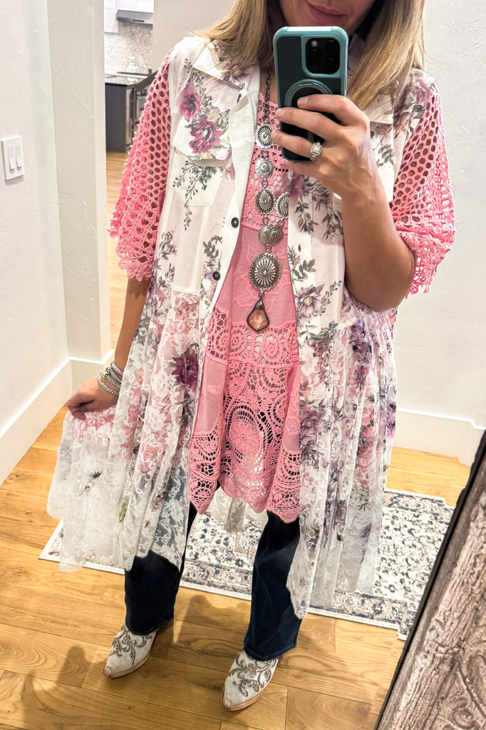 AHB EXCLUSIVE: Wide Awake Vest - Ivory/Floral