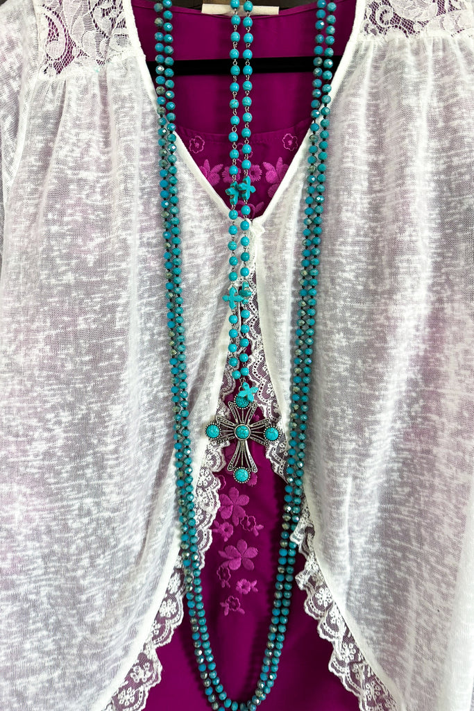 Lovely Lace Cardigan - White