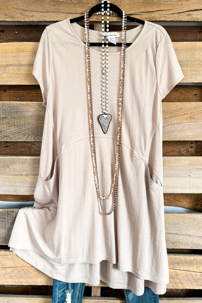 Exactly As I Am Dress - Taupe