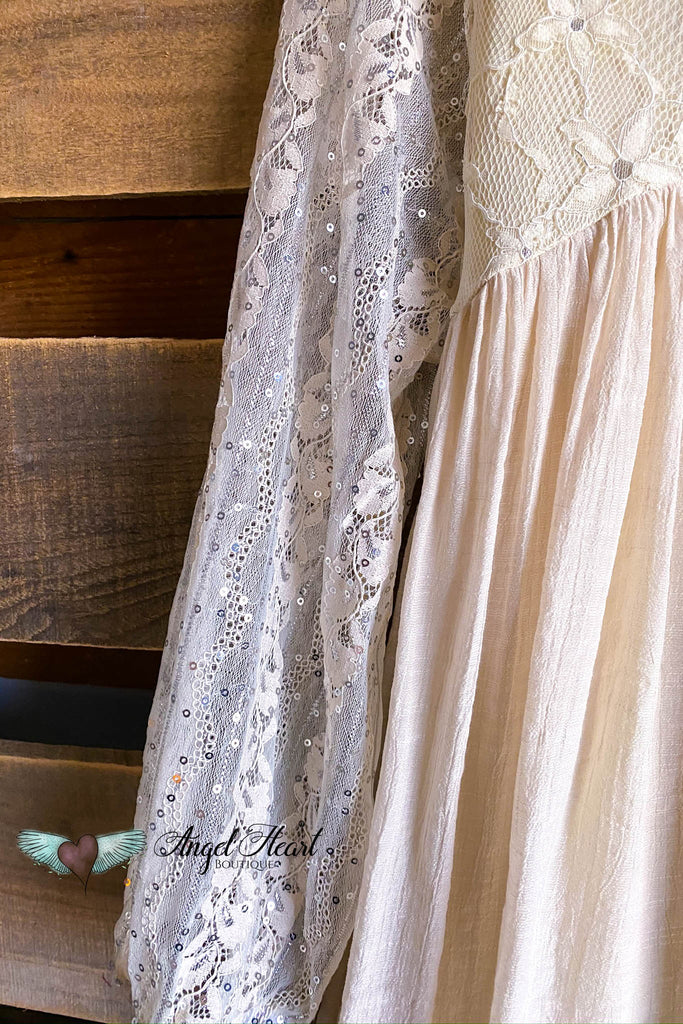 Fantasy Feels Lace Tunic - Beige - SALE