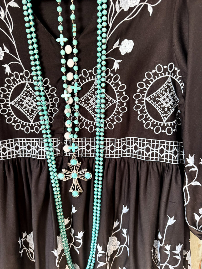 AHB EXCLUSIVE: Rose Garden Promises Dress - Navy