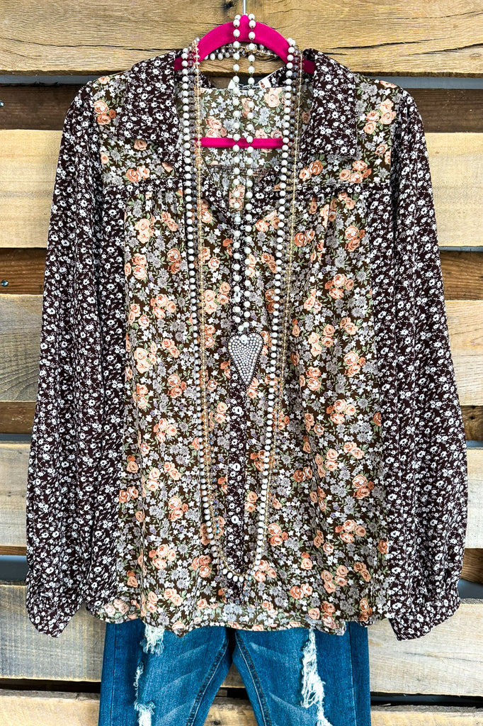 Genuine Charm Top - Brown Mix - SALE