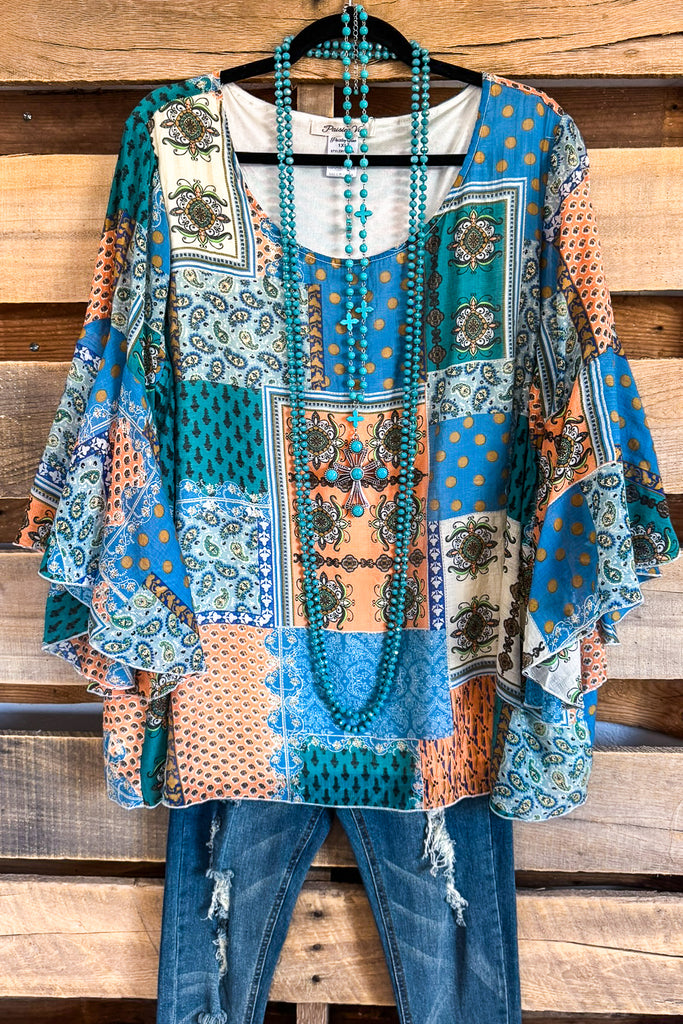 In Your Sights Top - Blue - SALE