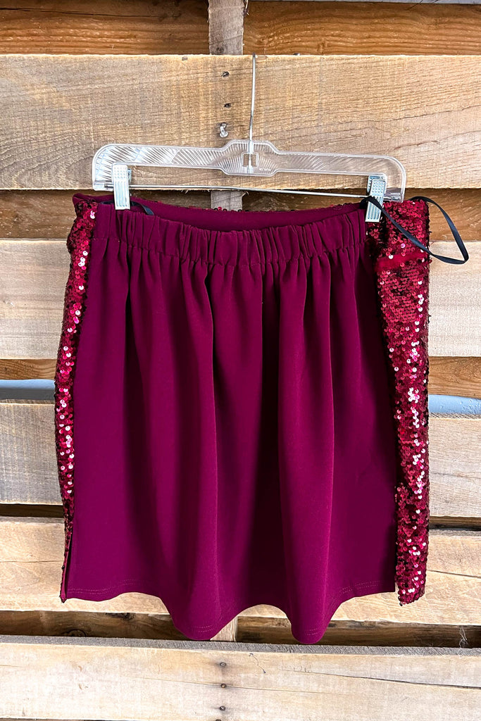 Shimmering Skirt - Burgundy - SALE