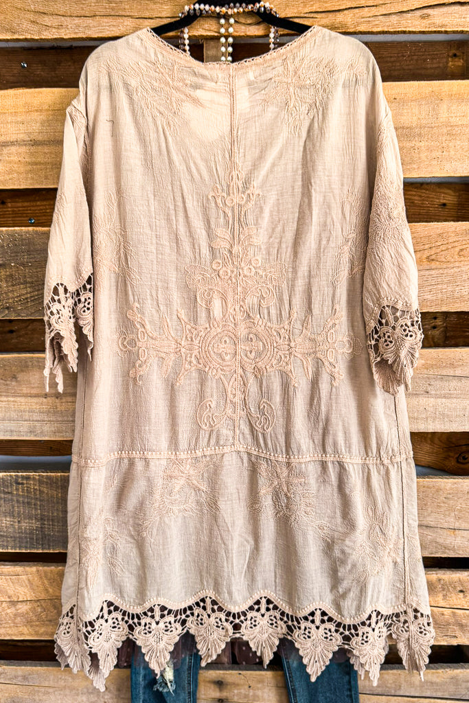 Cafe Meet Up Cardigan - Mocha - 100% COTTON