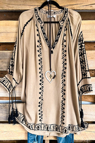 AHB EXCLUSIVE: The It Girl Oversized Loose Fitting Tunic - Mocha -