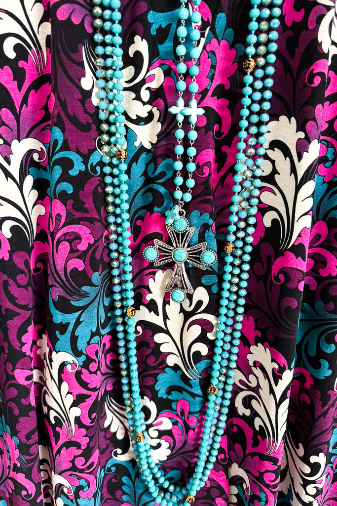 Perfectly You Top - Magenta Muti -SALE