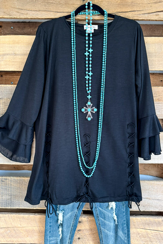 Drifting Thoughts Top - Black