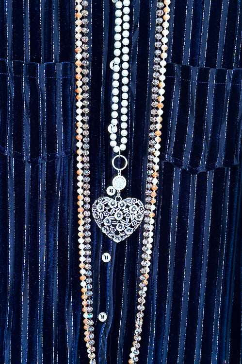 Seeing Through You Velvet Blouse - Navy