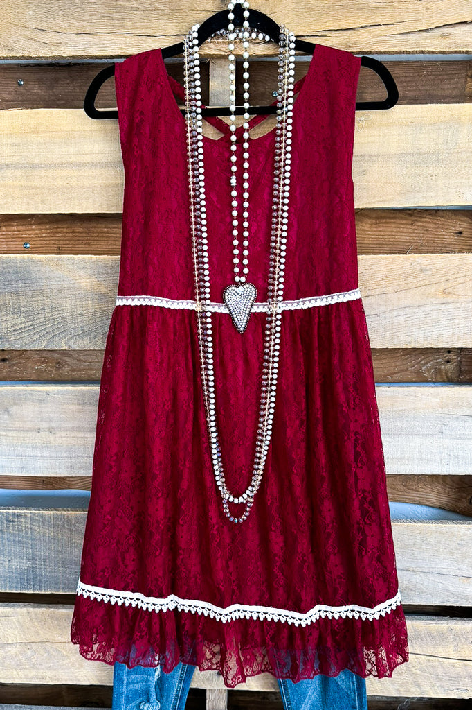 Secret Romance Dress - Crimson - SALE