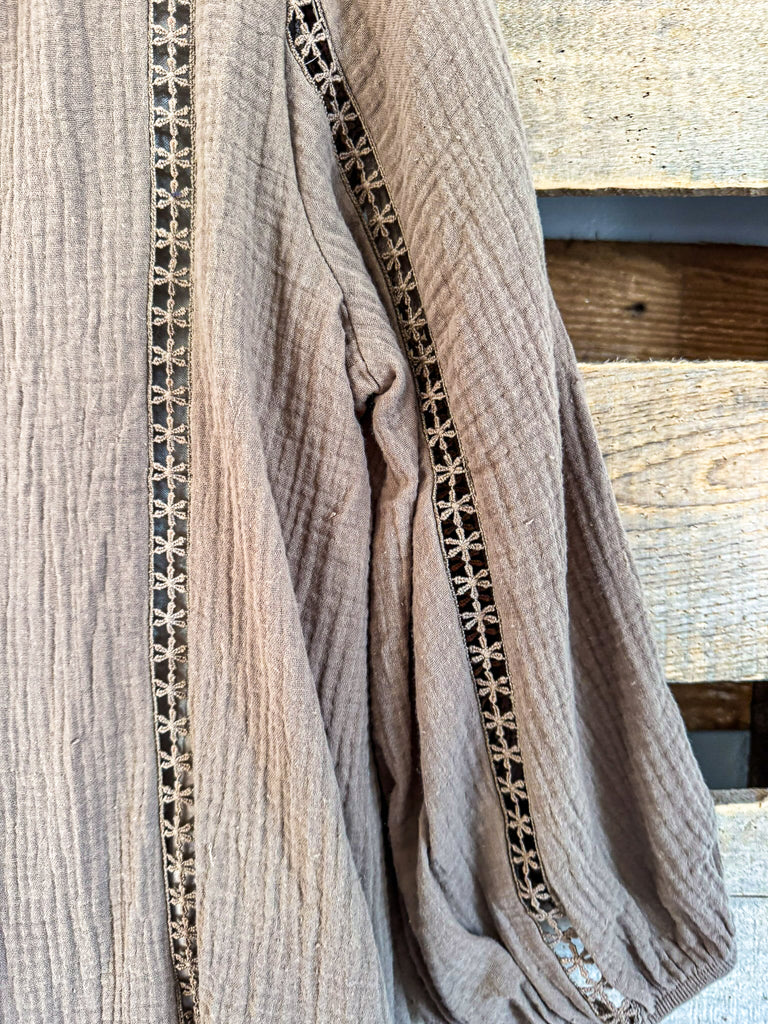 Grow Your Love Tunic - 100% Cotton - Mocha - SALE