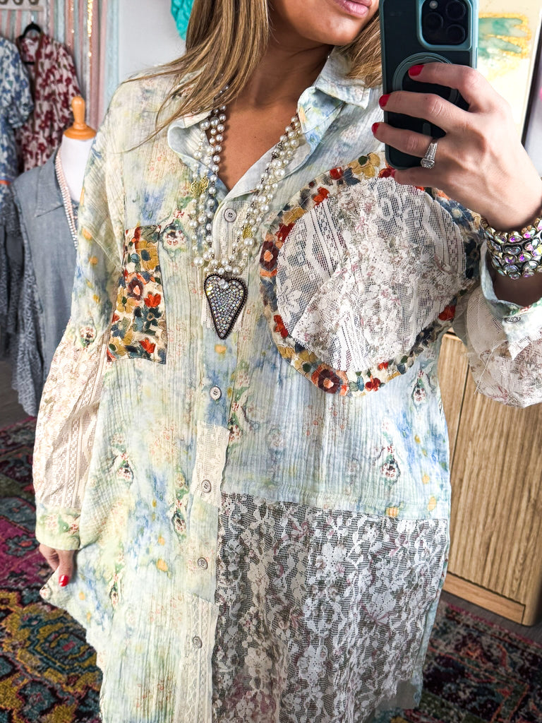 Confidence In Motion Tunic - 100% Cotton - Blue Sage Mist