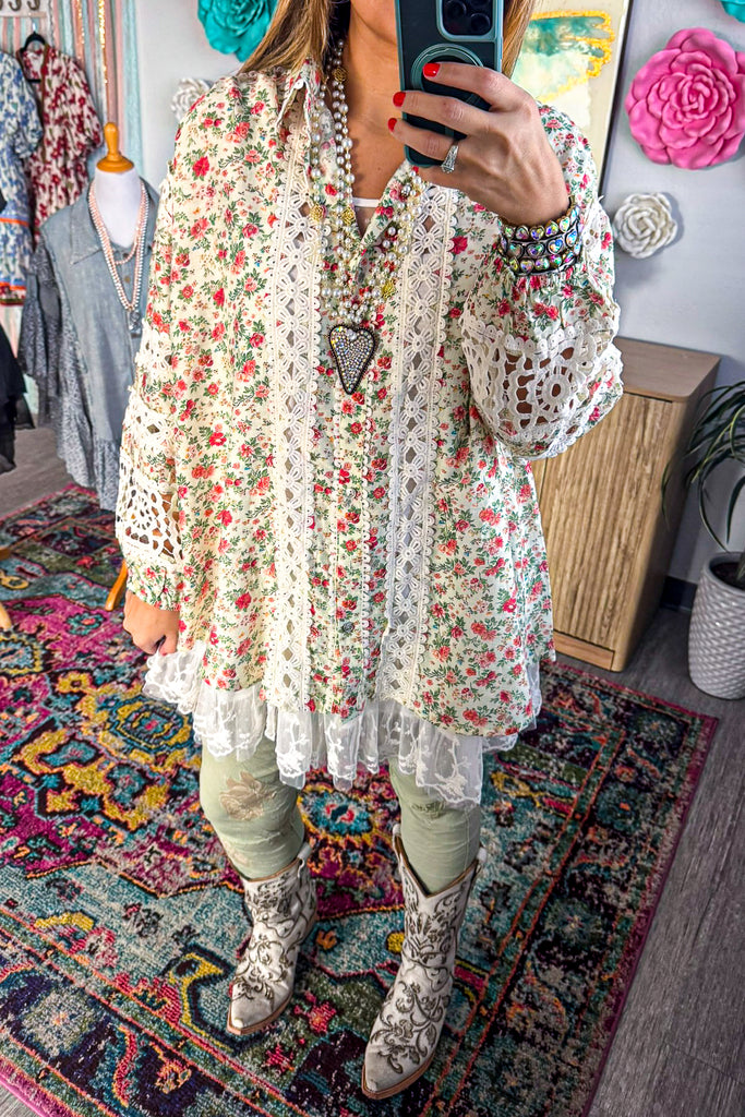 Comes Naturally OVERSIZED Top - Natural