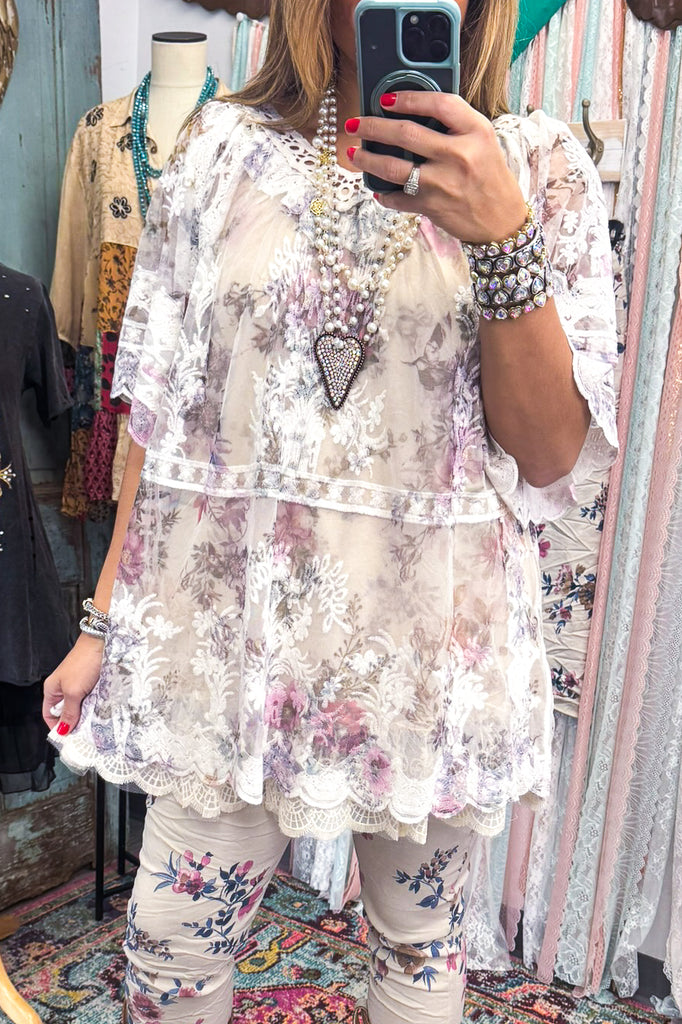 AHB EXCLUSIVE: You'll Be In My Heart Top - Ivory/Floral (slip sold separately)