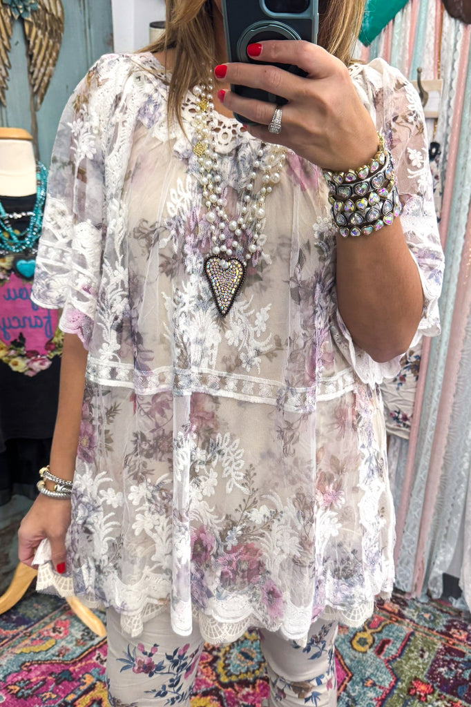 AHB EXCLUSIVE: You'll Be In My Heart Top - Ivory/Floral (slip sold separately)