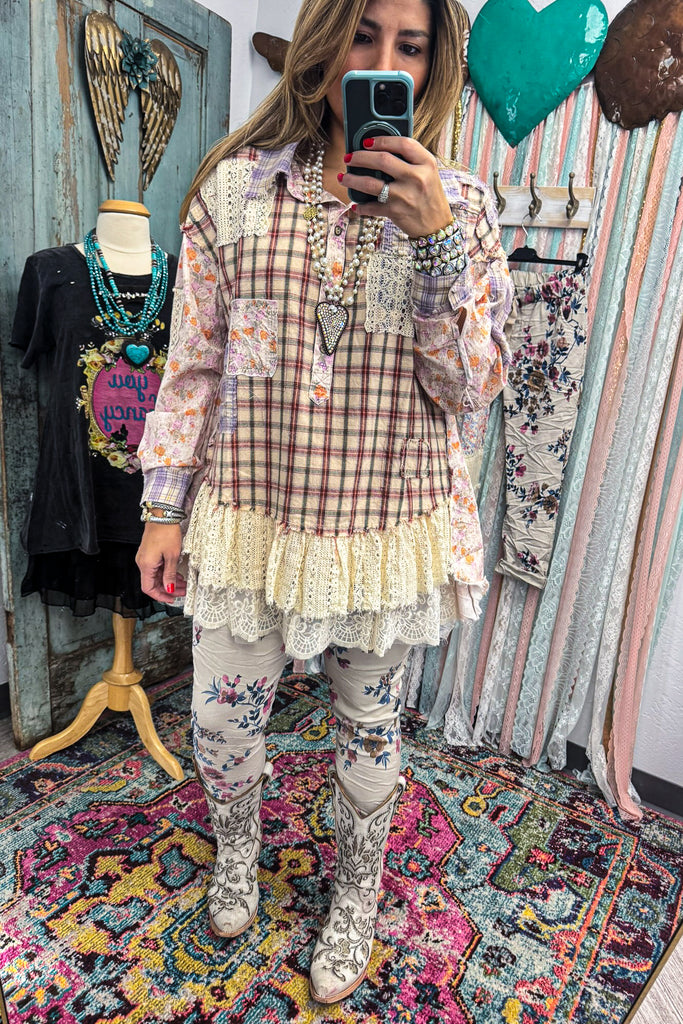 Grounded Grace Tunic - 100% Cotton - Pink