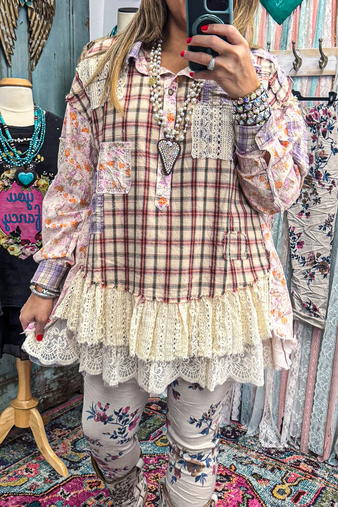 Grounded Grace Tunic - 100% Cotton - Pink - SALE