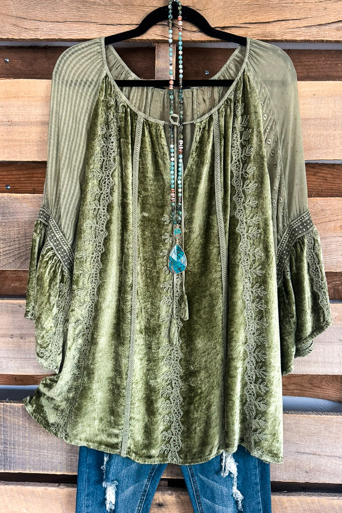 Finding Peace Tunic - Olive - SALE