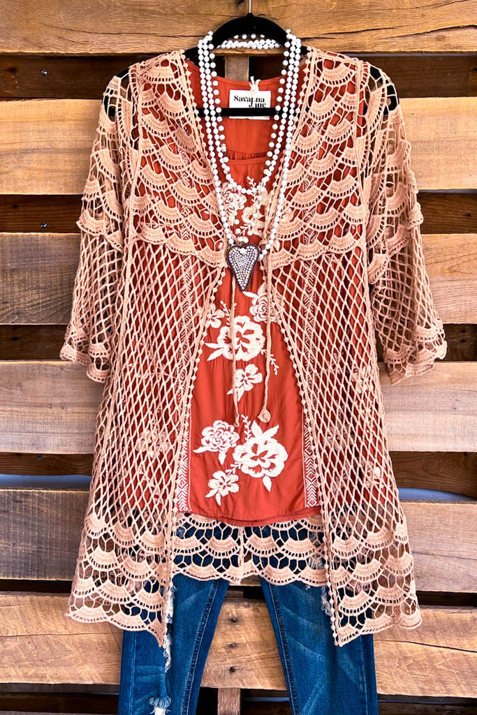 AHB EXCLUSIVE: The Chosen And Beautiful Cardigan - Taupe - 100% COTTON