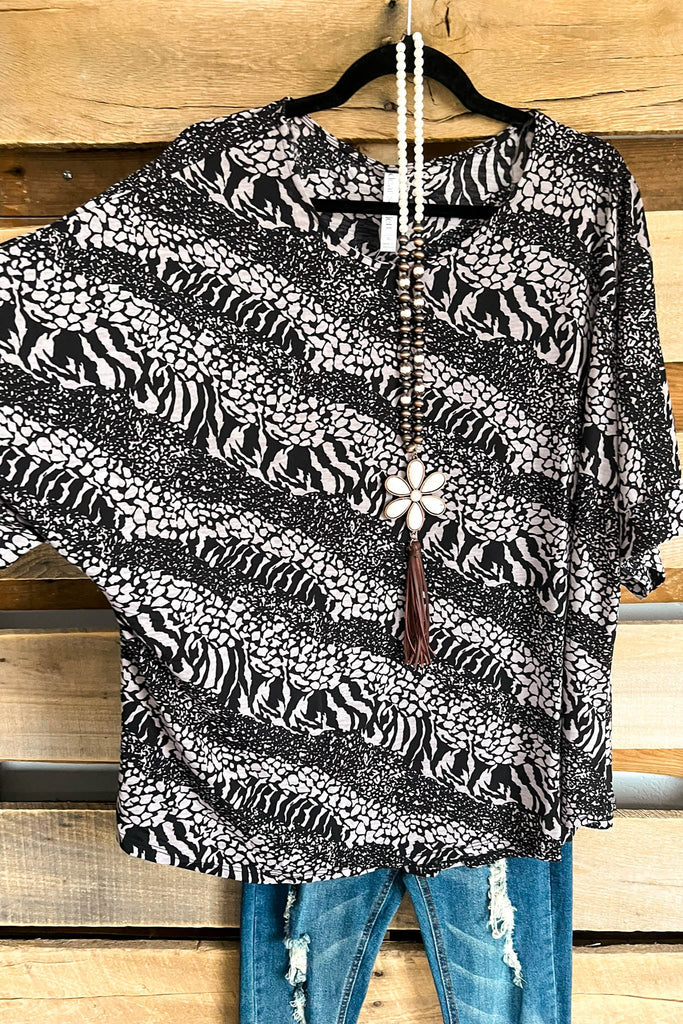 All Is Calm Top - Charcoal - SALE