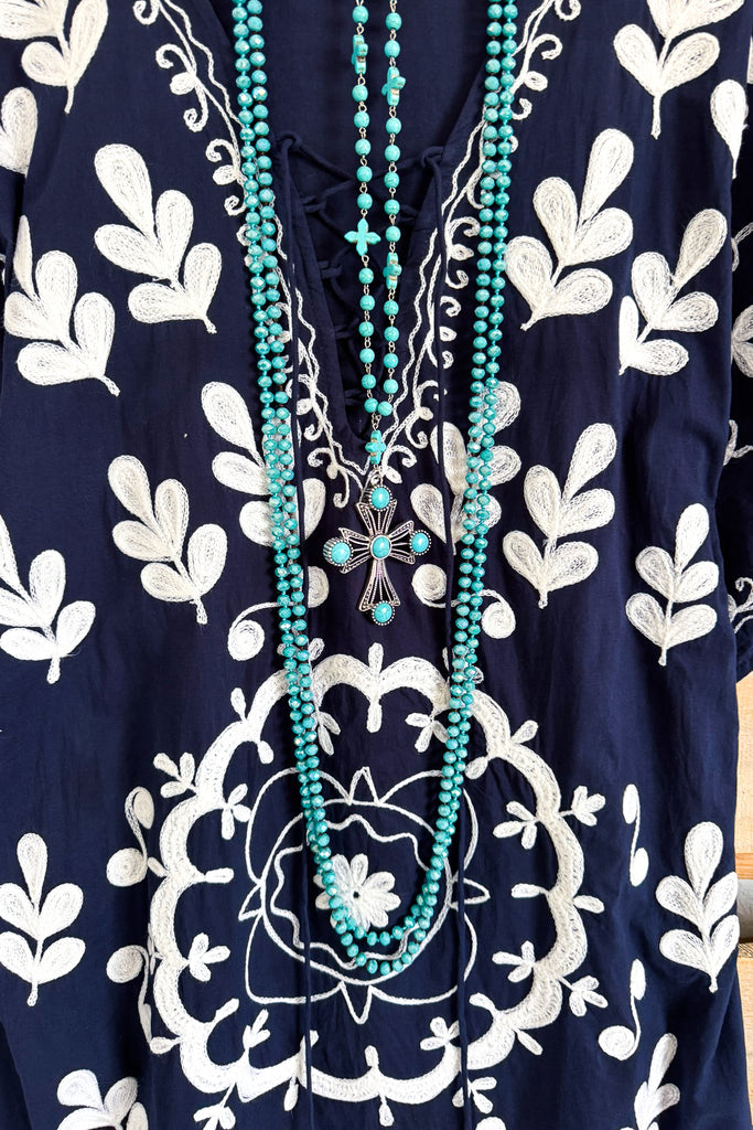 AHB EXCLUSIVE: Condition Of My Heart Oversized Dress - Navy - 100% COTTON