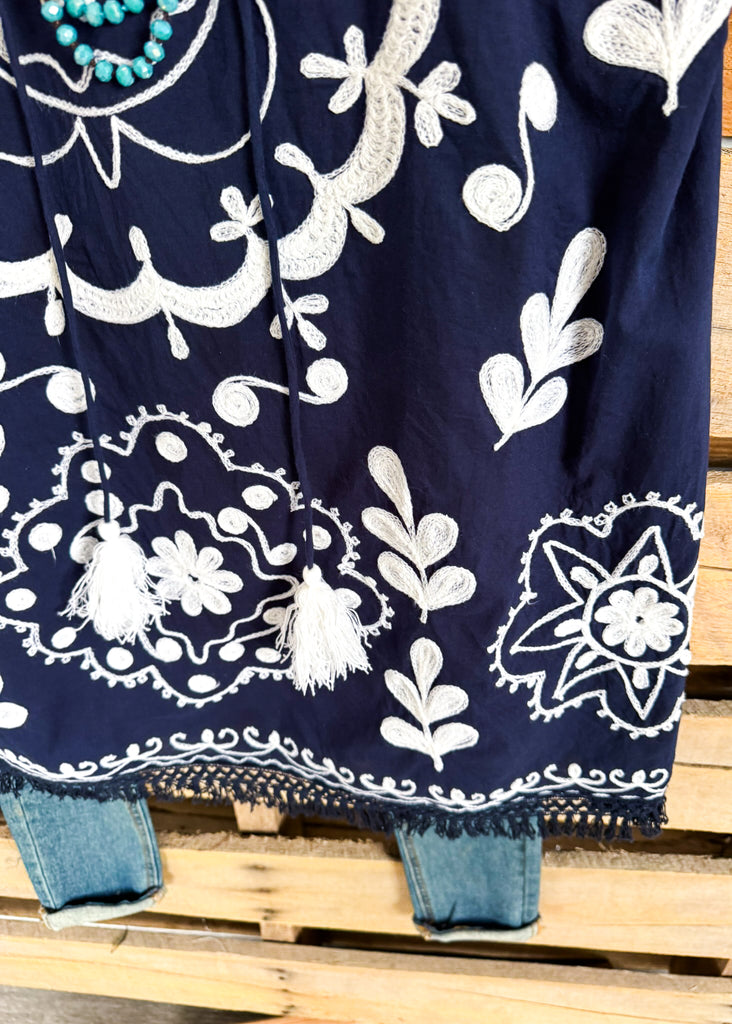 AHB EXCLUSIVE: Condition Of My Heart Oversized Dress - Navy - 100% COTTON