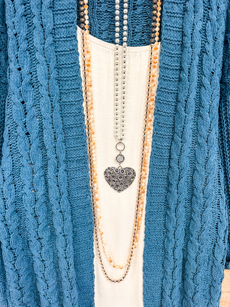 Cozy Haven Cardigan - Dusty Blue