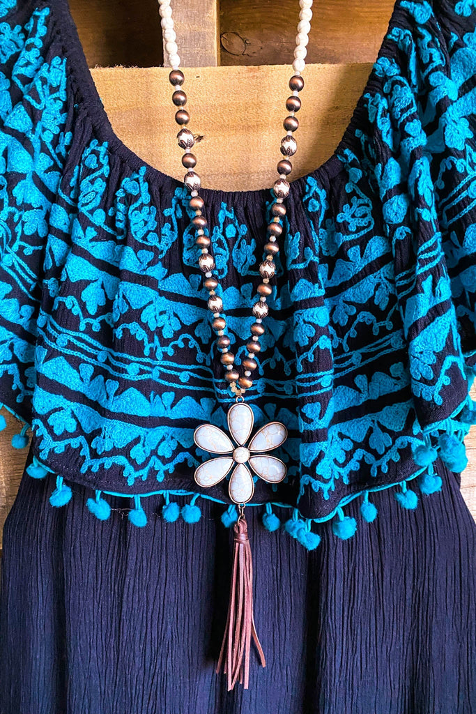 AHB EXCLUSIVE: Beautiful Reflections Tunic - Black/Turq - SALE