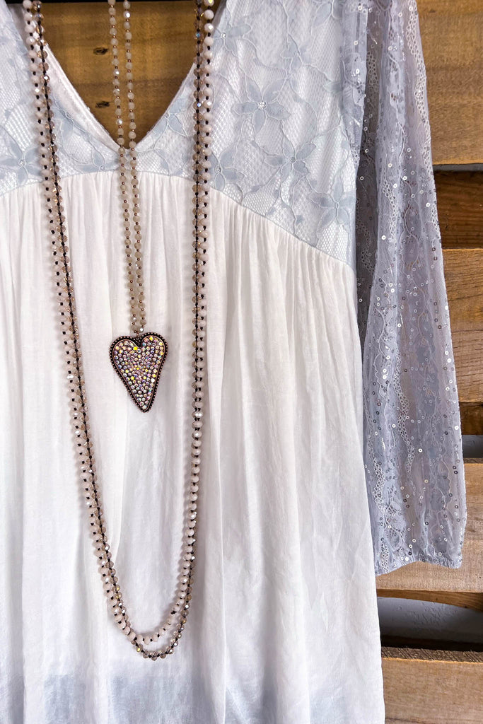 Fantasy Feels Lace Tunic - White - SALE