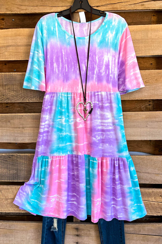 Full Of Endurance Dress - Pink/Multi  (WRINKLE FREE) - Sale