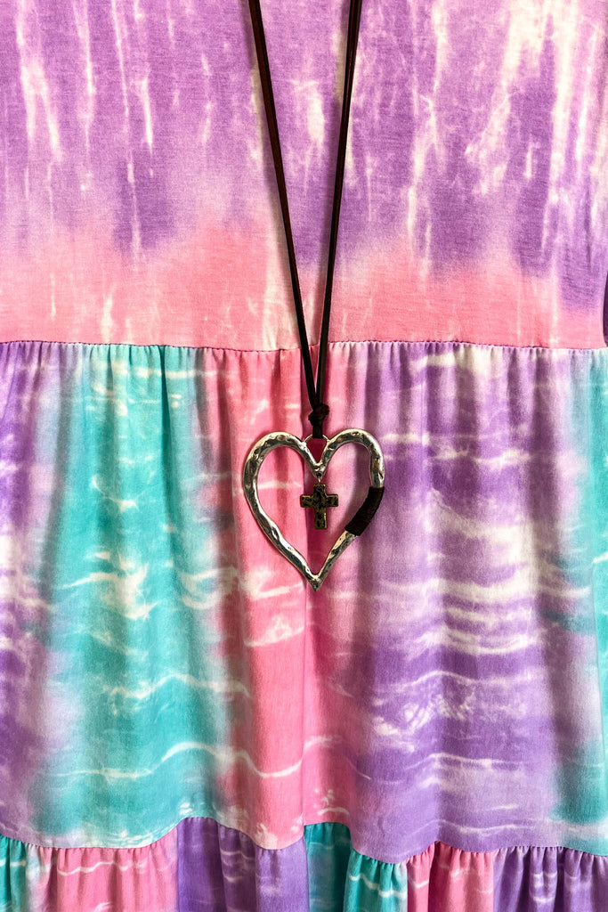 Full Of Endurance Dress - Pink/Multi  (WRINKLE FREE) - Sale