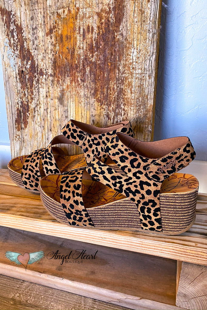 Staying Up Late Wedges - Leopard