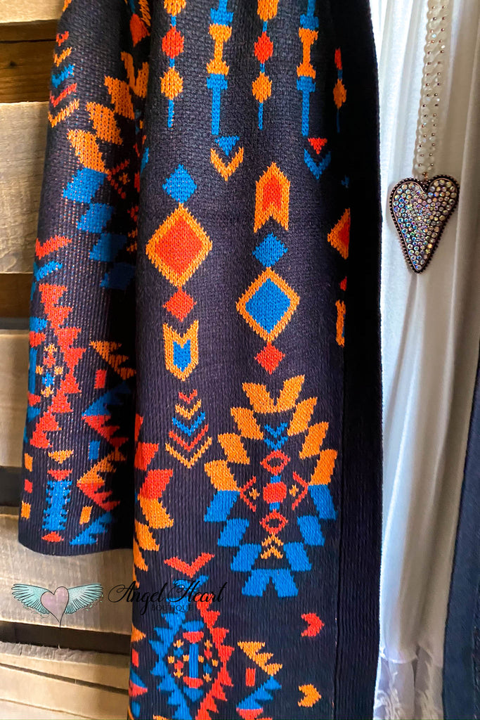 Aztec Dream Cardigan - Black/Multi - SALE