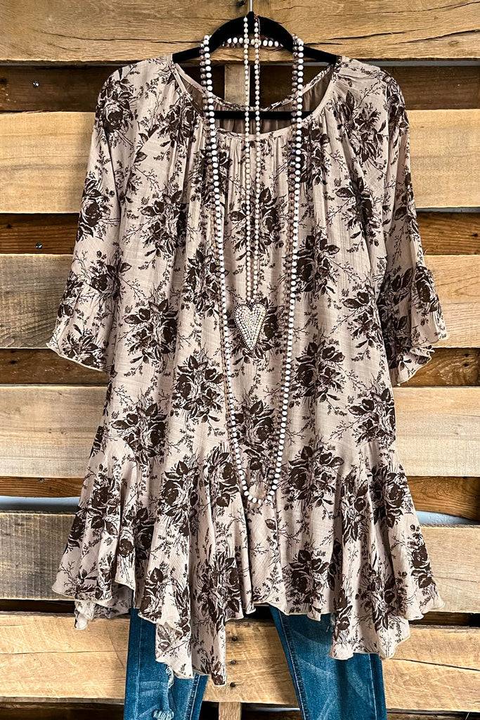 Your Love Awakens Me Tunic - Mocha - SALE
