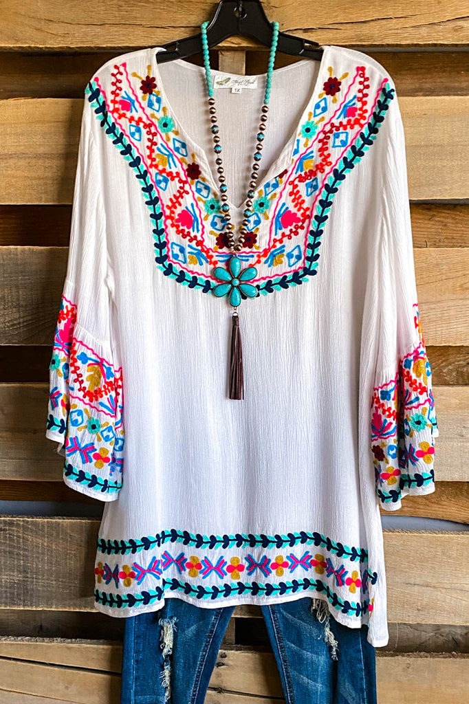 AHB EXCLUSIVE: Open Arms Tunic - White - SALE