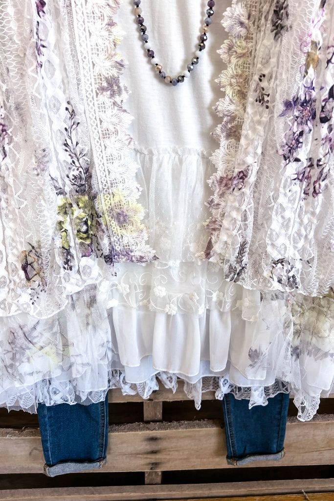 AHB EXCLUSIVE: Brighten My Day Vest - Ivory/Yellow.