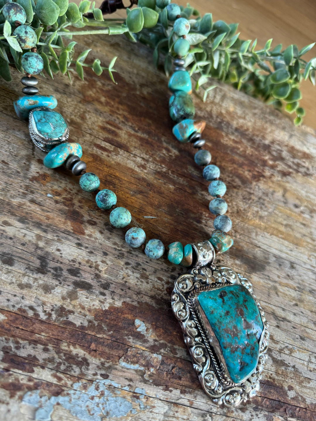Handmade in Texas - One of a Kind Authentic Turquoise Necklace